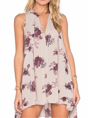Free People Cream Floral Flowy Top or Mini Dress